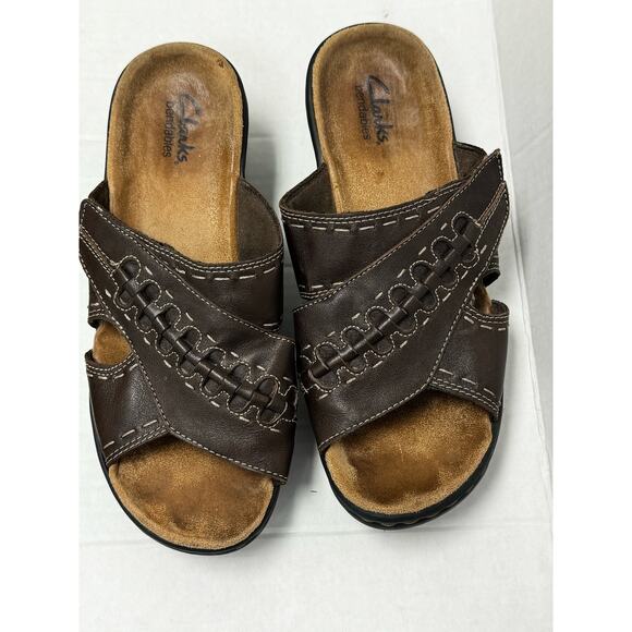 Clarks‎ Bendables Women's Sandals Size 7 Dark Brown - Picture 1 of 7